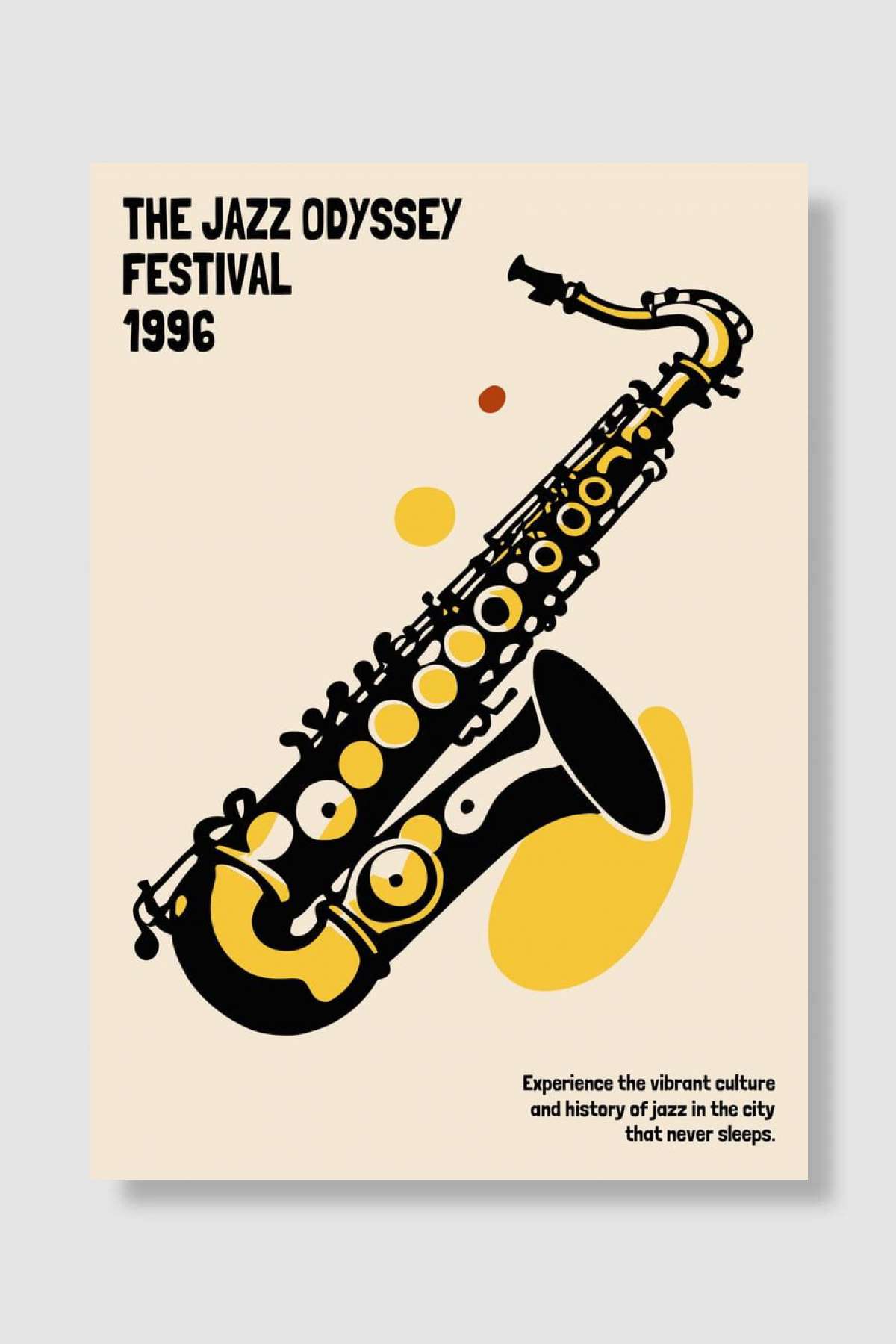 1996 NYC Jazz Festival Müzik Poster Çerçevesiz Yüksek Kalite Müzik Afiş Duvar Poster