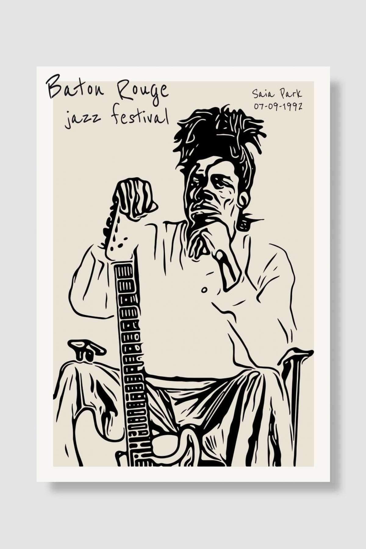 Baton Rouge Jazz Poster Müzik Poster Çerçevesiz Yüksek Kalite Müzik Afiş Duvar Poster