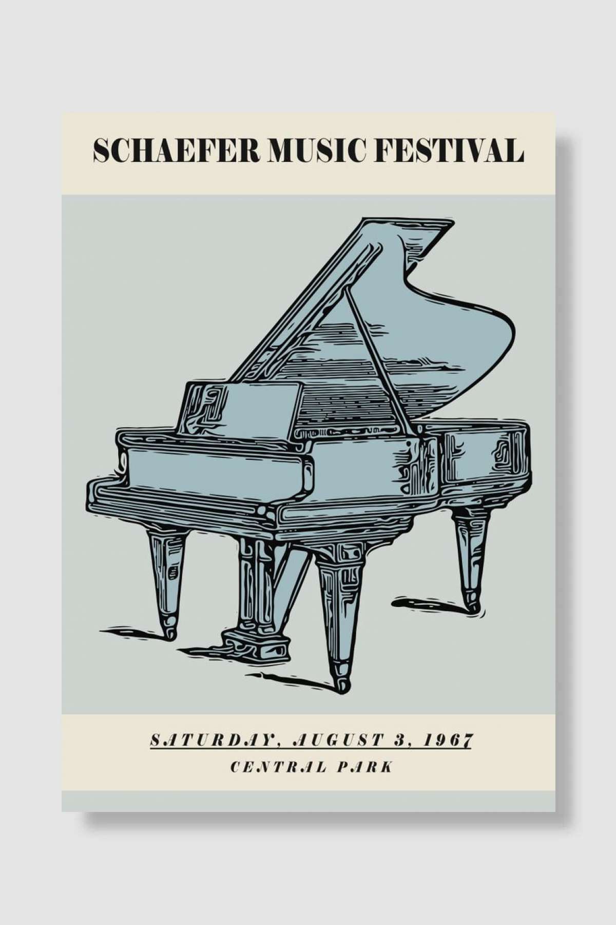 Retro Jazz Festival Poster Müzik Poster Çerçevesiz Yüksek Kalite Müzik Afiş Duvar Poster
