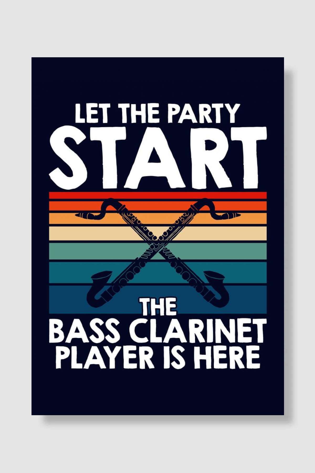 Bass Clarinetist Bass Müzik Poster Çerçevesiz Yüksek Kalite Müzik Afiş Duvar Poster