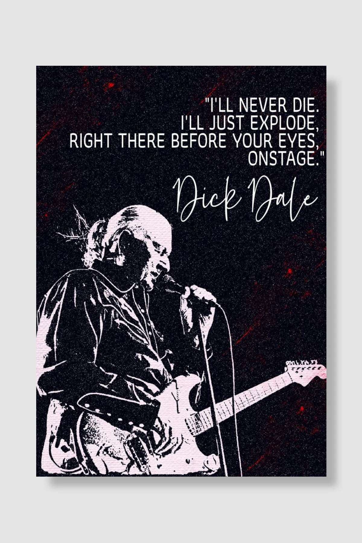 Dick Dale Müzik Poster Çerçevesiz Yüksek Kalite Müzik Afiş Duvar Poster
