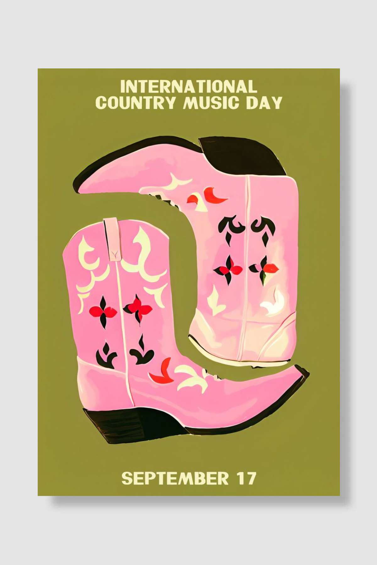 International Country Day Müzik Poster Çerçevesiz Yüksek Kalite Müzik Afiş Duvar Poster - En İyi Fiyatlarla