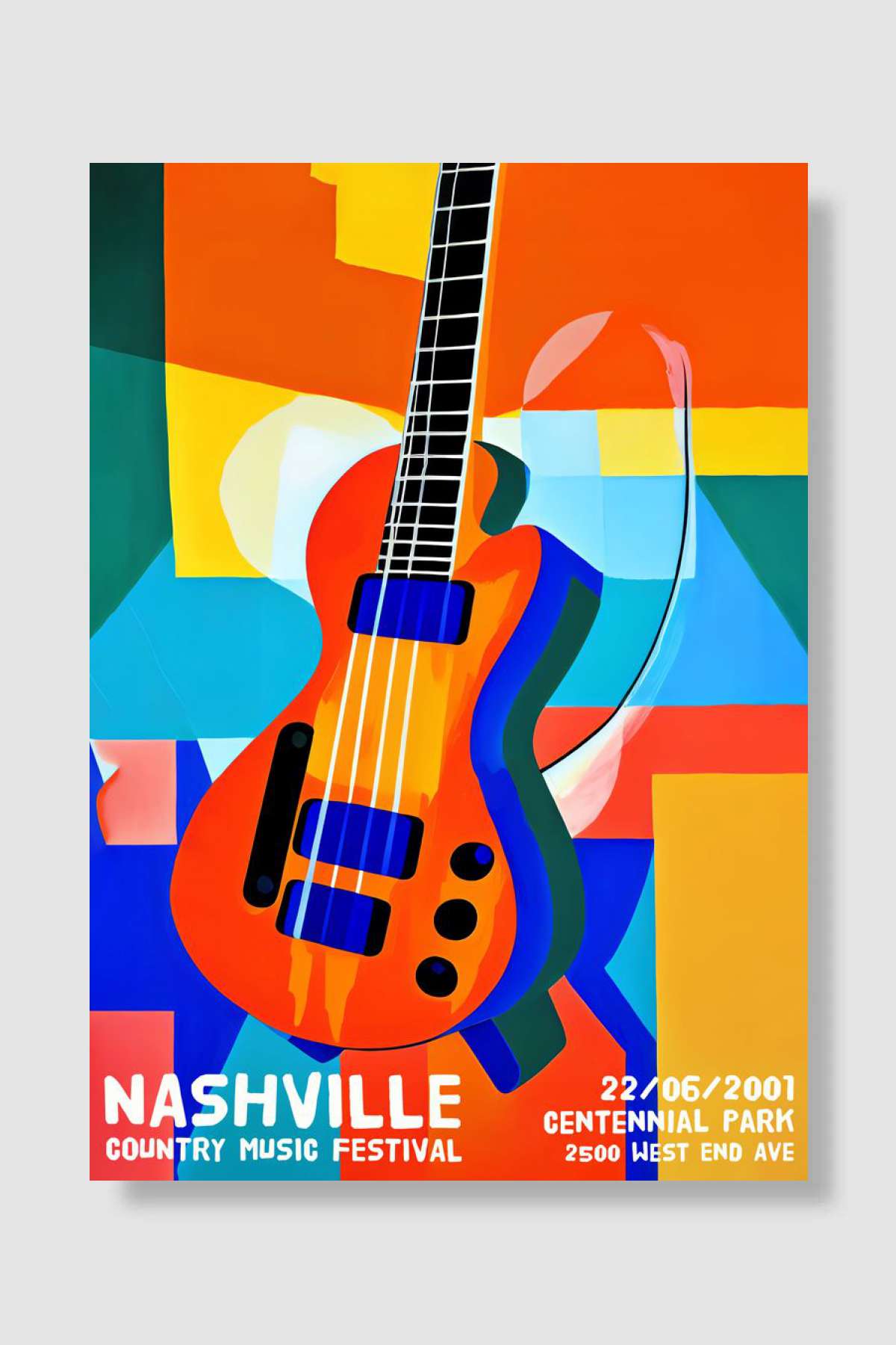 Nashville Counry Music Müzik Poster Çerçevesiz Yüksek Kalite Müzik Afiş Duvar Poster