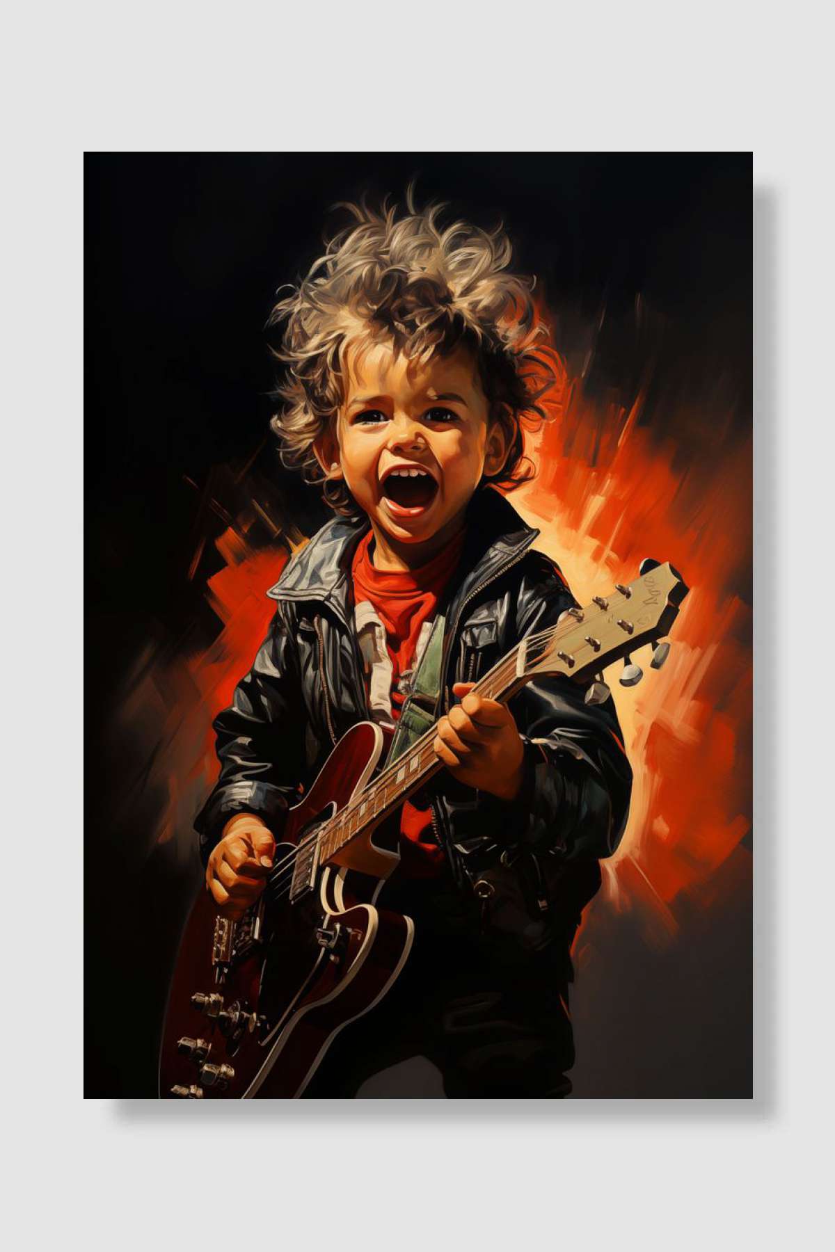 Rock and roll kid Müzik Poster Çerçevesiz Yüksek Kalite Müzik Afiş Duvar Poster