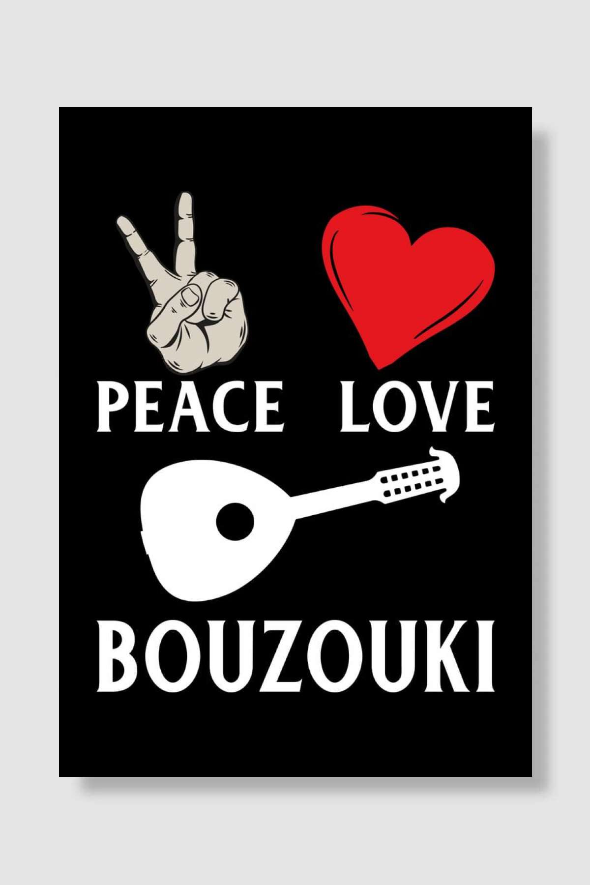 Bouzouki Music Instrument Müzik Poster Çerçevesiz Yüksek Kalite Müzik Afiş Duvar Poster