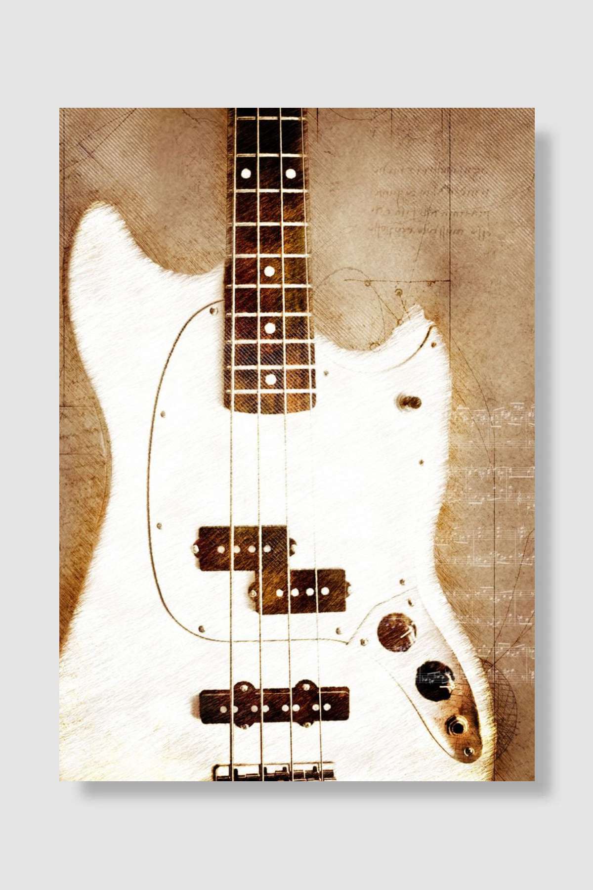 Guitar music art Müzik Poster Çerçevesiz Yüksek Kalite Müzik Afiş Duvar Poster