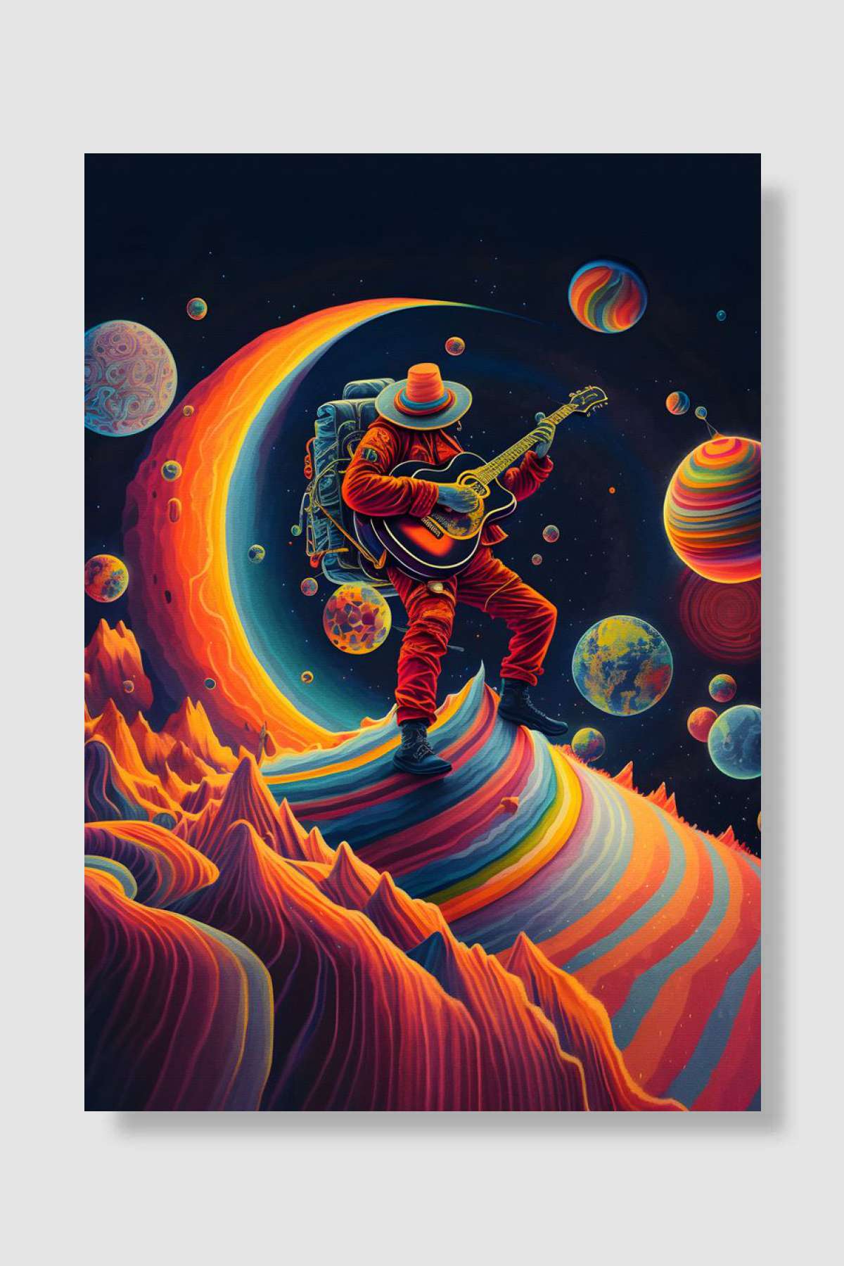 guitarist Müzik Poster Çerçevesiz Yüksek Kalite Müzik Afiş Duvar Poster