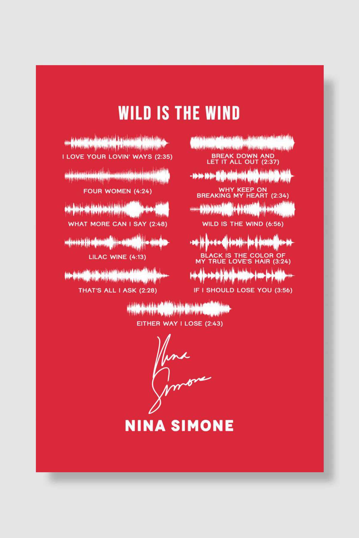Nina Simone Müzik Poster Çerçevesiz Yüksek Kalite Müzik Afiş Duvar Poster