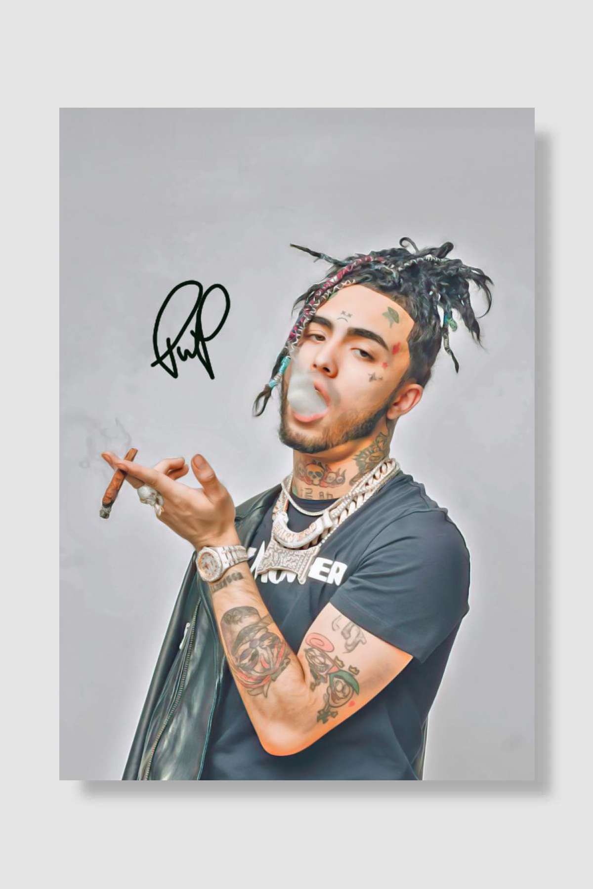 Lil Pump Müzik Poster Çerçevesiz Yüksek Kalite Müzik Afiş Duvar Poster - En İyi Fiyatlarla