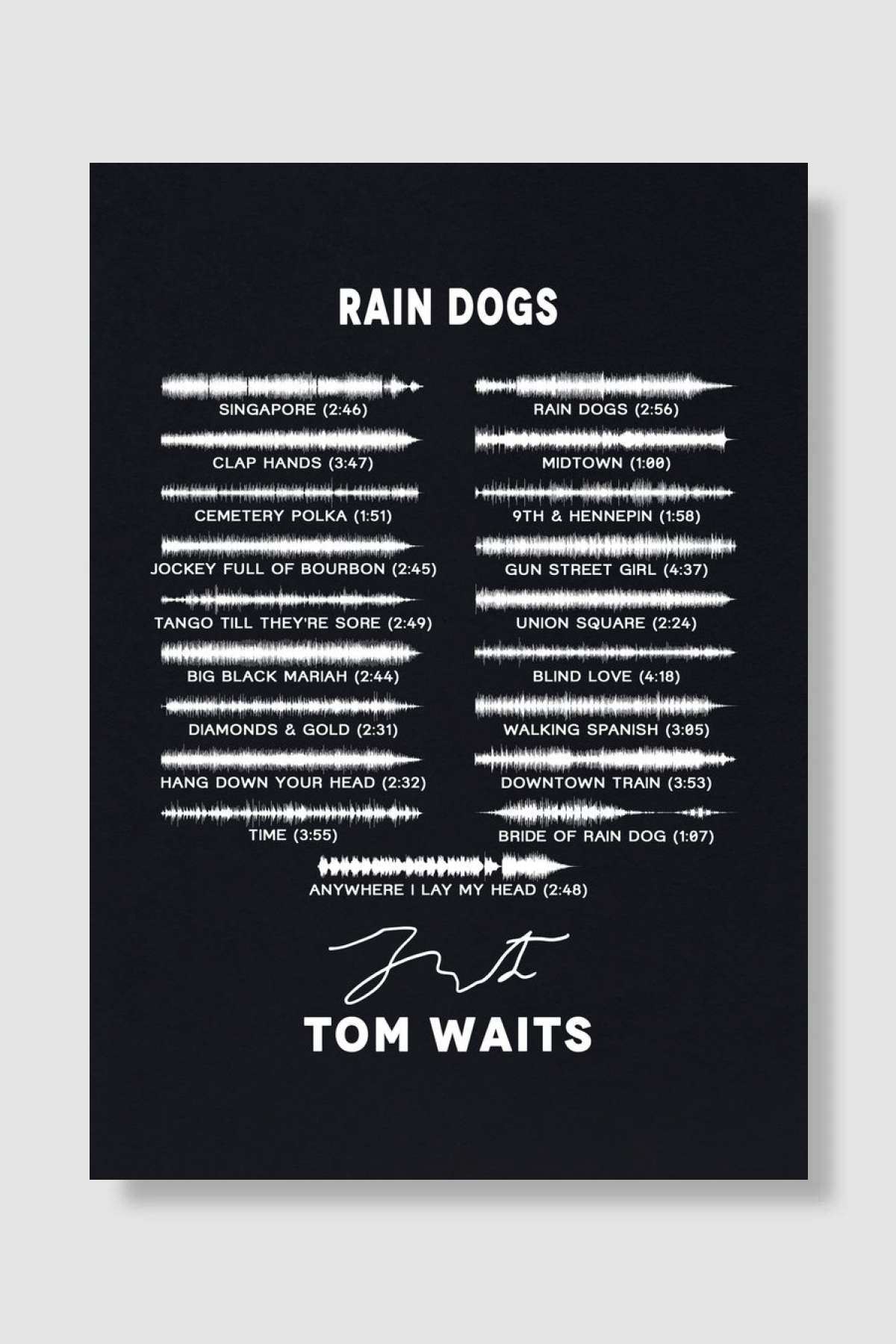Tom Waits Müzik Poster Çerçevesiz Yüksek Kalite Müzik Afiş Duvar Poster