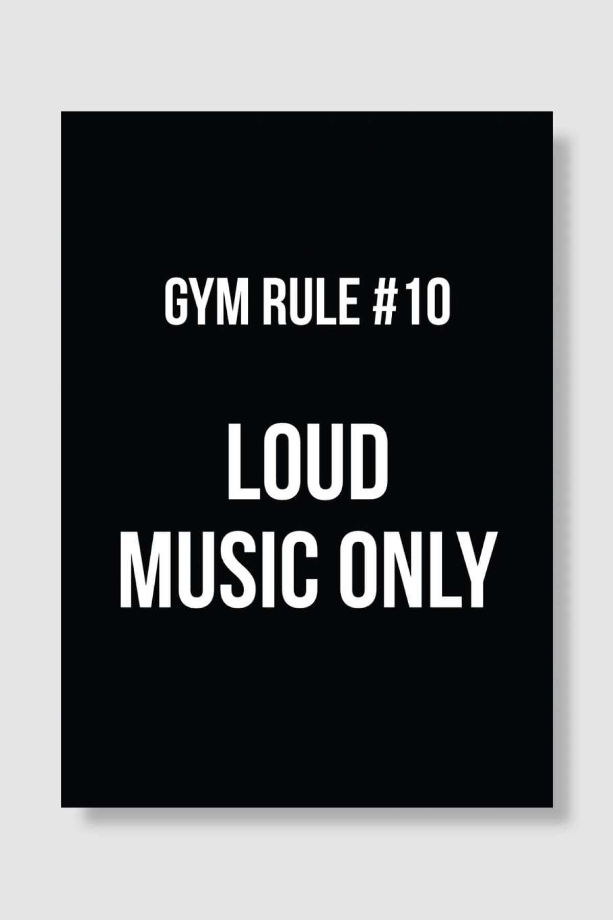 Gym Rule Müzik Poster Çerçevesiz Yüksek Kalite Müzik Afiş Duvar Poster