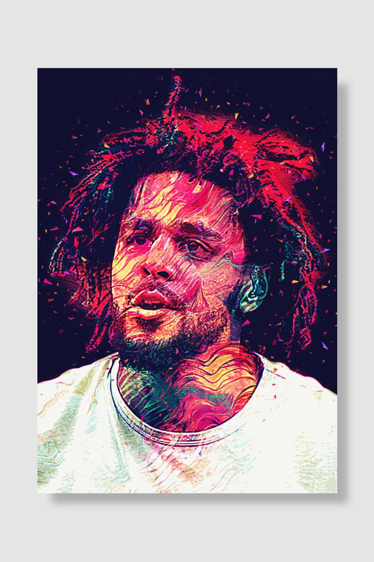 J Cole Müzik Poster Çerçevesiz Yüksek Kalite Müzik Afiş Duvar Poster