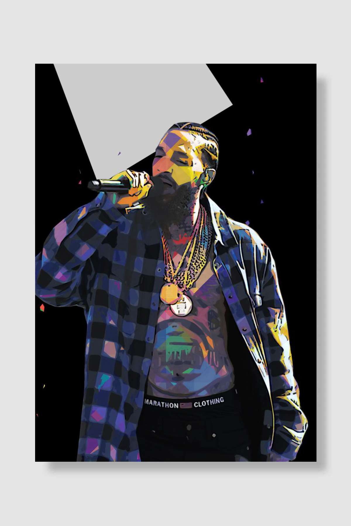 Nipsey Hussle Müzik Poster Çerçevesiz Yüksek Kalite Müzik Afiş Duvar Poster