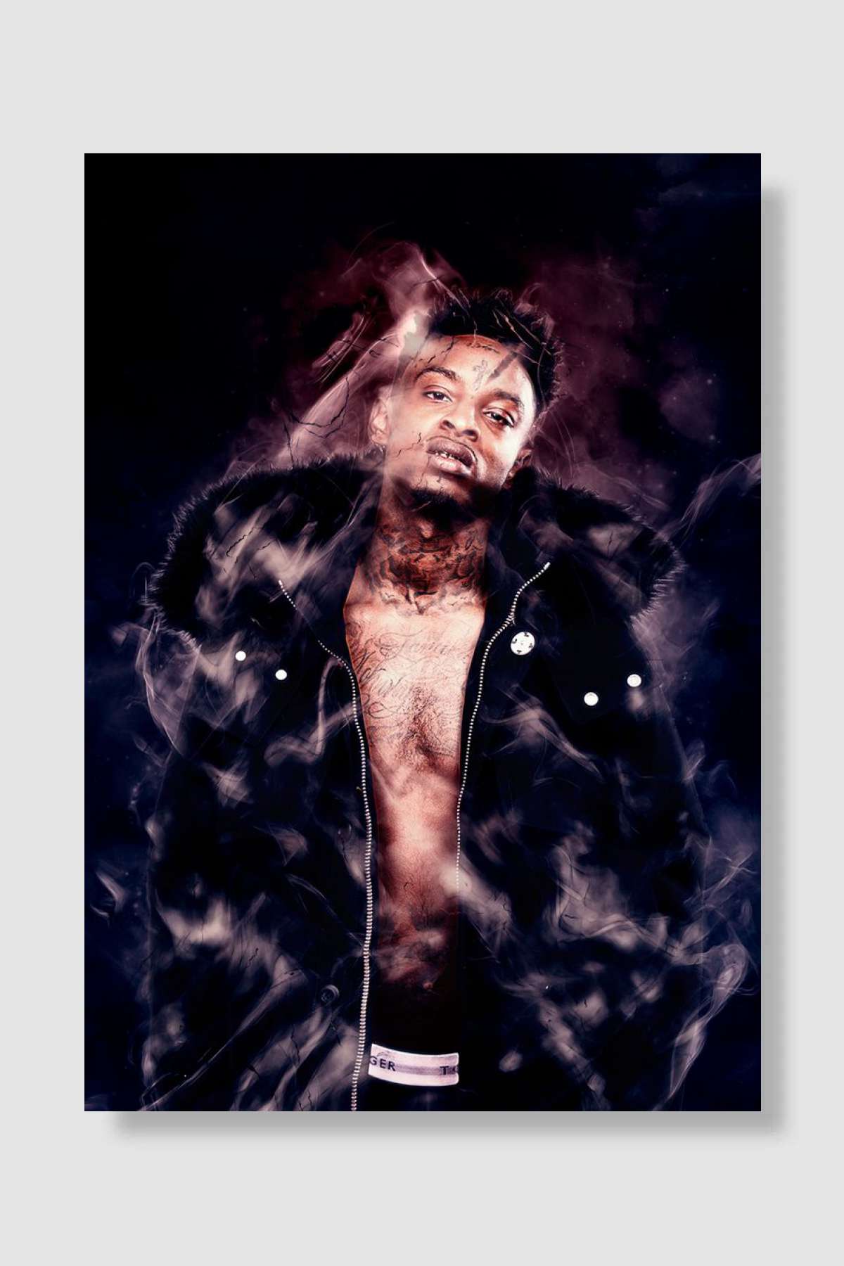 ASAP Ferg Müzik Poster Çerçevesiz Yüksek Kalite Müzik Afiş Duvar Poster