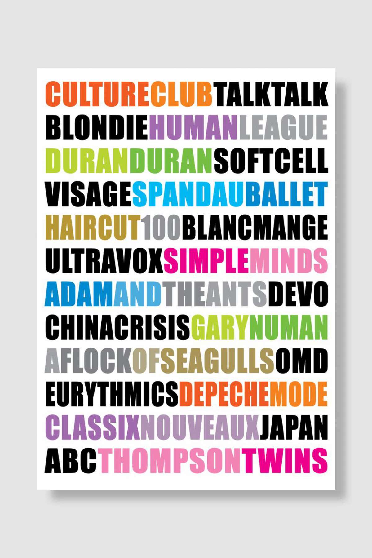 80s synthpop music Müzik Poster Çerçevesiz Yüksek Kalite Müzik Afiş Duvar Poster - En İyi Fiyatlarla