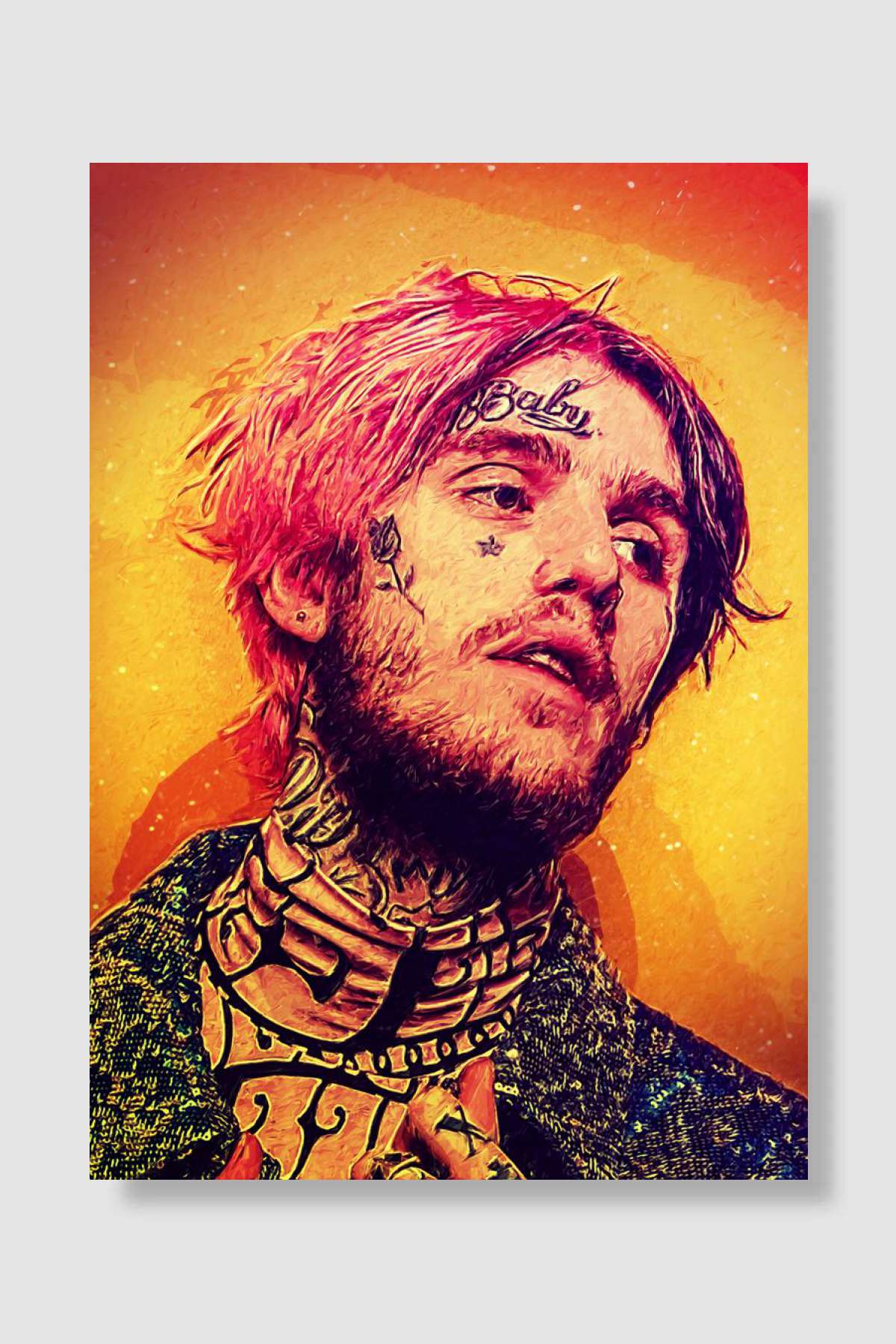 Lil Peep Müzik Poster Çerçevesiz Yüksek Kalite Müzik Afiş Duvar Poster