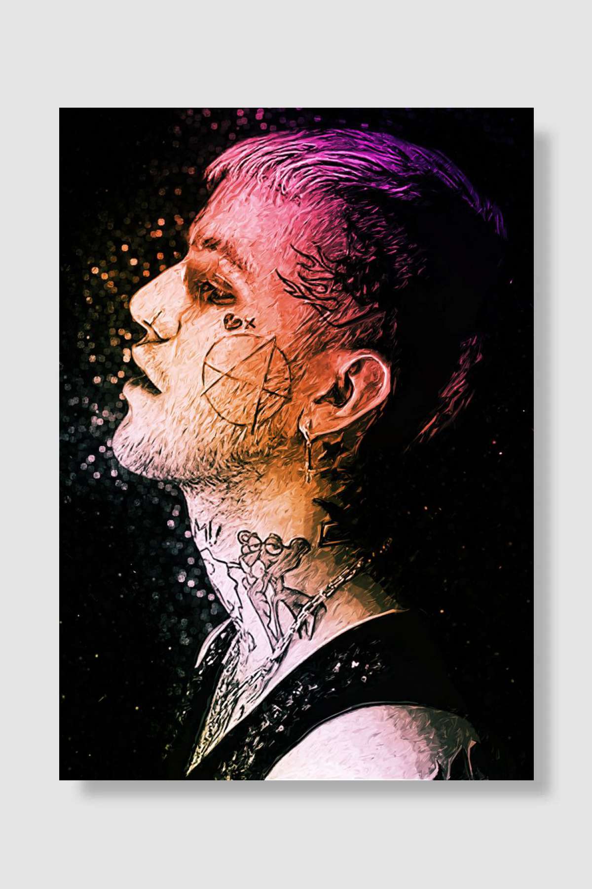 Lil Peep Müzik Poster Çerçevesiz Yüksek Kalite Müzik Afiş Duvar Poster
