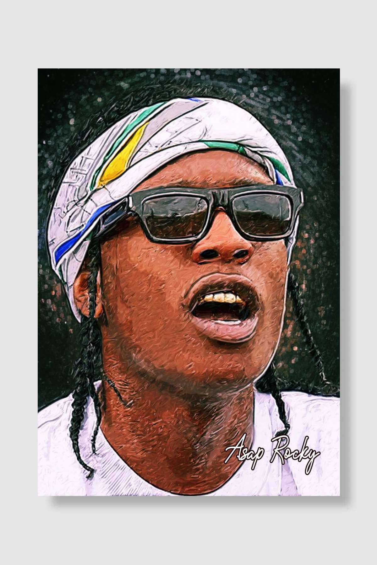 Asap Rocky Müzik Poster Çerçevesiz Yüksek Kalite Müzik Afiş Duvar Poster