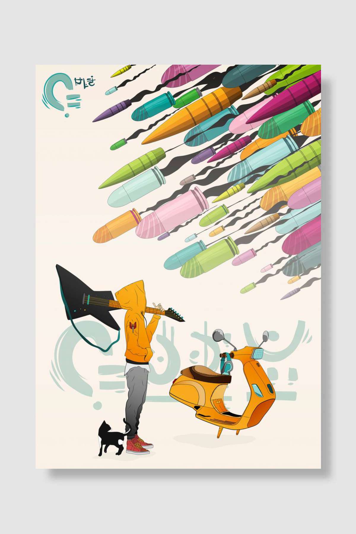 Spring Bullets Müzik Poster Çerçevesiz Yüksek Kalite Müzik Afiş Duvar Poster