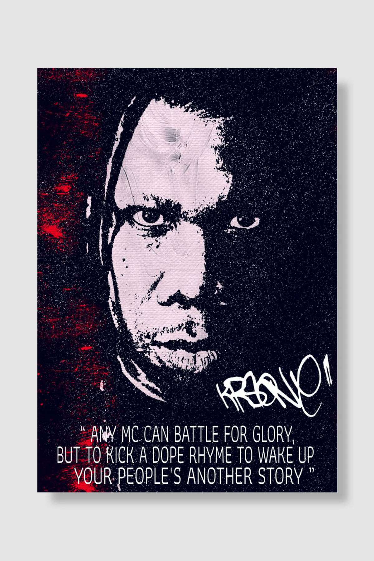 KRS One Müzik Poster Çerçevesiz Yüksek Kalite Müzik Afiş Duvar Poster