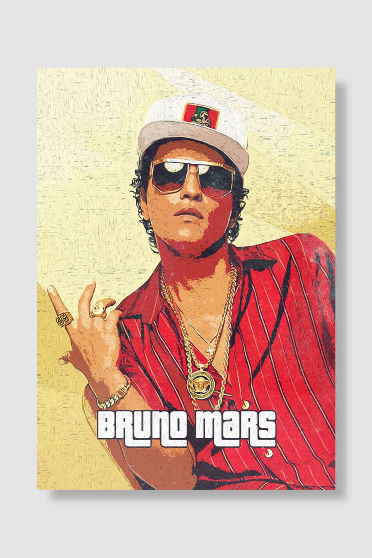 Bruno Mars Müzik Poster Çerçevesiz Yüksek Kalite Müzik Afiş Duvar Poster