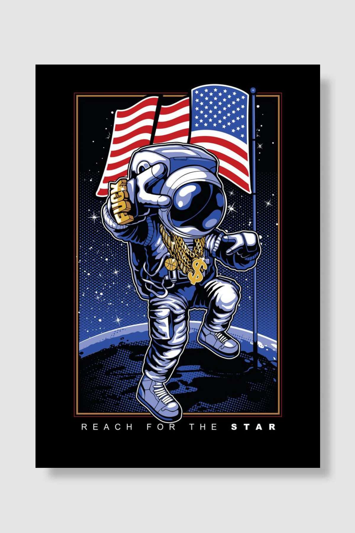 Astronaut Hip hop musician Müzik Poster Çerçevesiz Yüksek Kalite Müzik Afiş Duvar Poster