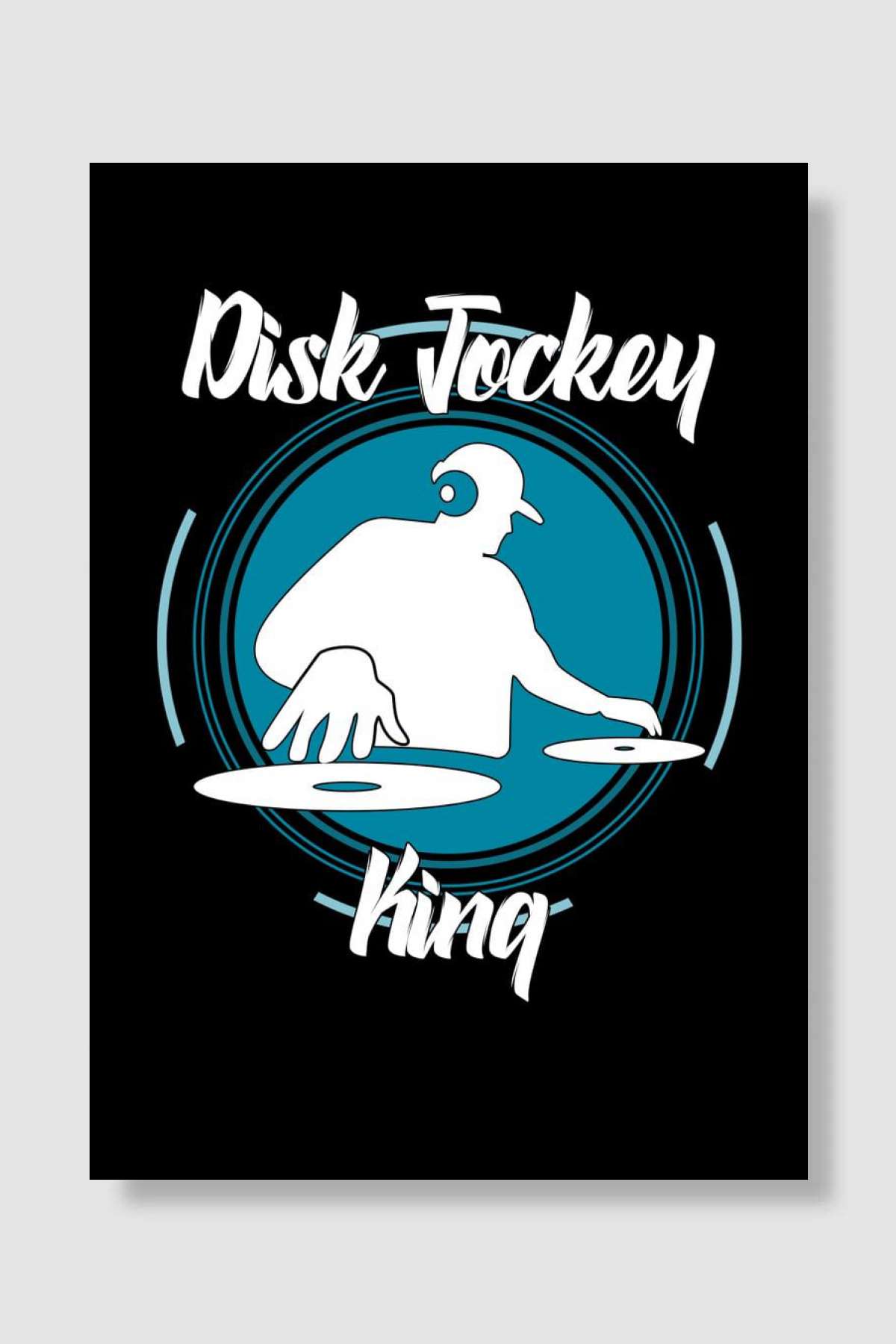Disc jockey king Müzik Poster Çerçevesiz Yüksek Kalite Müzik Afiş Duvar Poster