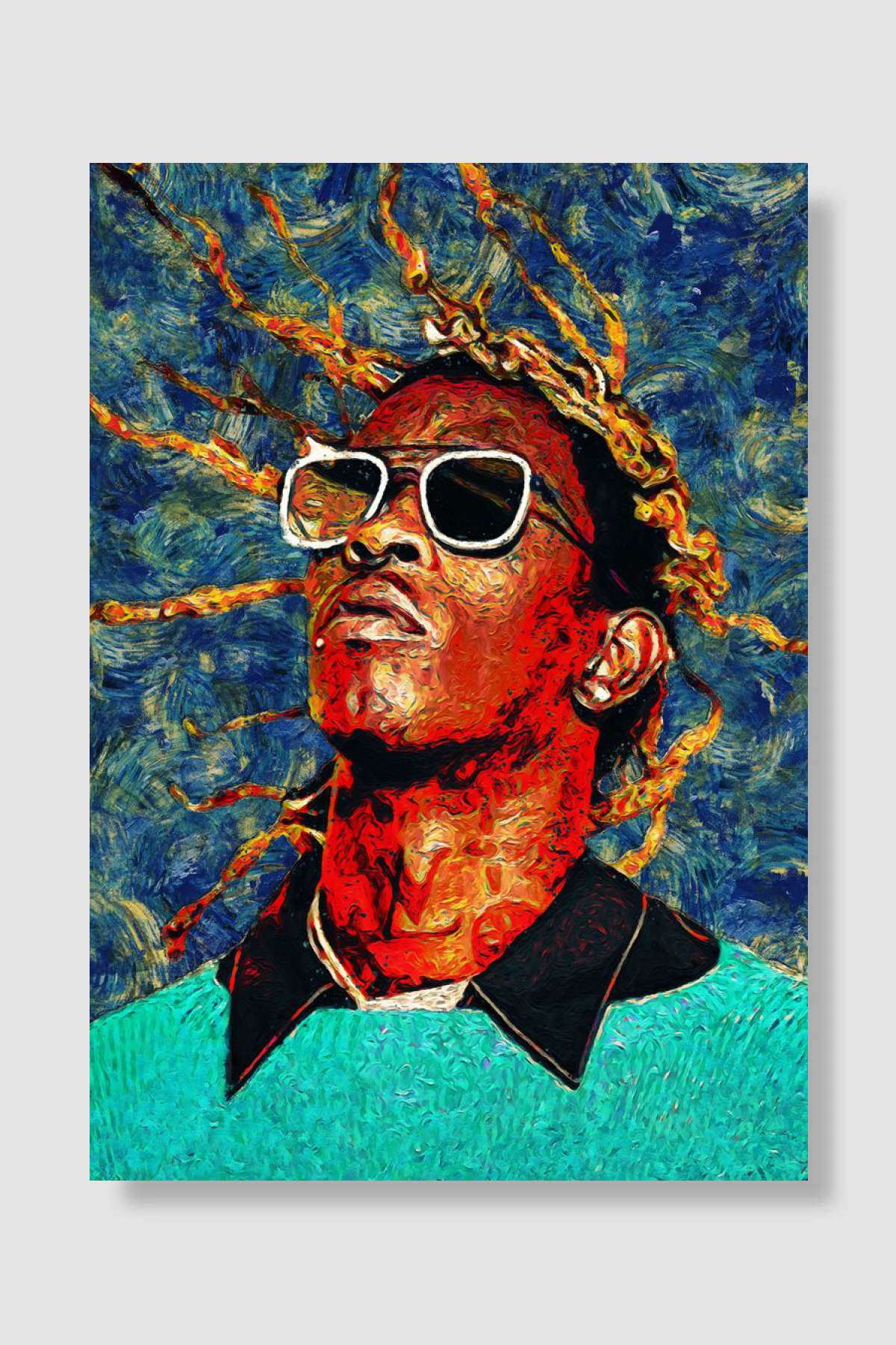 Young Thug Müzik Poster Çerçevesiz Yüksek Kalite Müzik Afiş Duvar Poster