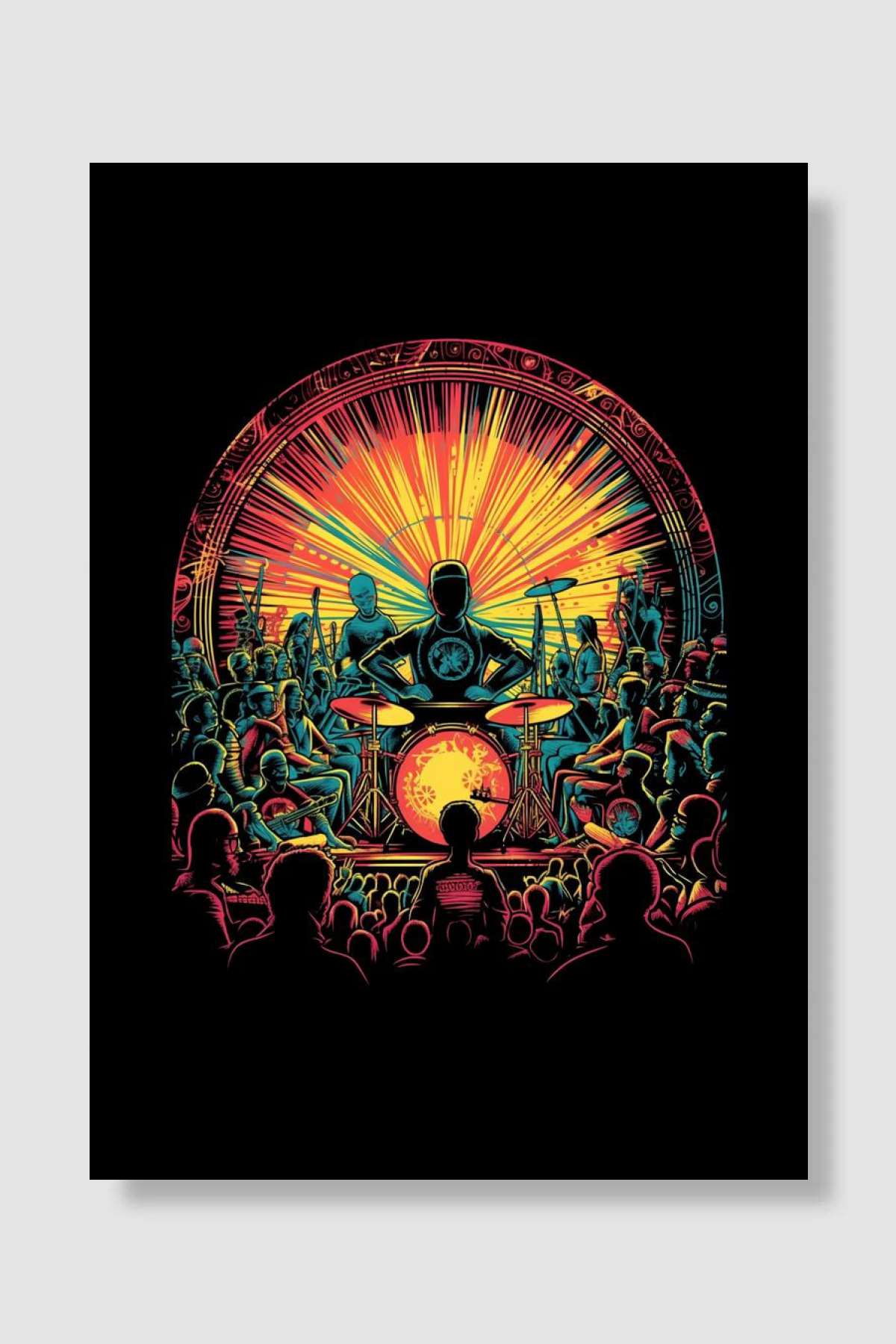 Drummer Drums Player Müzik Poster Çerçevesiz Yüksek Kalite Müzik Afiş Duvar Poster