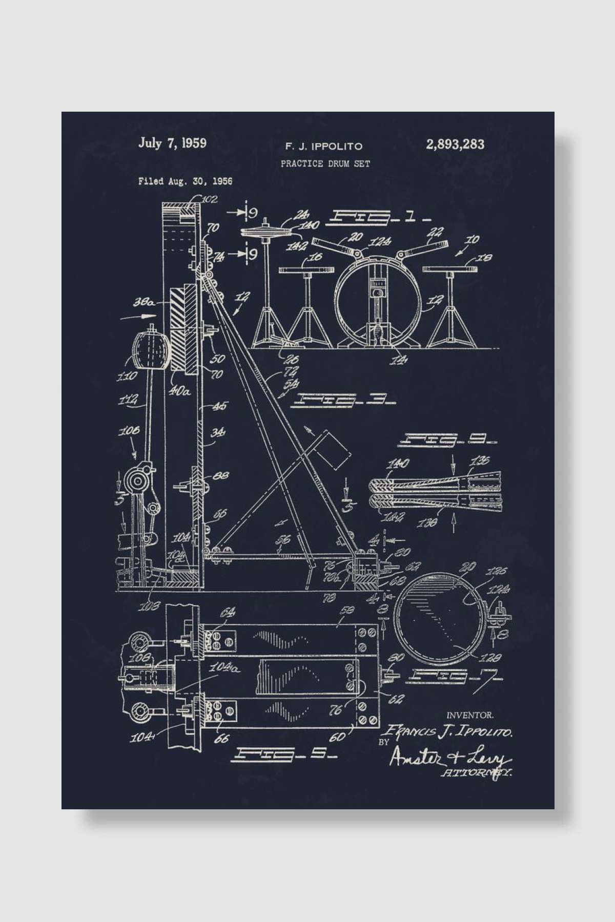 Practice drum set Müzik Poster Çerçevesiz Yüksek Kalite Müzik Afiş Duvar Poster