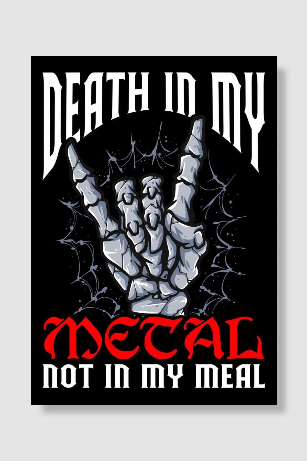 Funny Death Metal Vegan Müzik Poster Çerçevesiz Yüksek Kalite Müzik Afiş Duvar Poster
