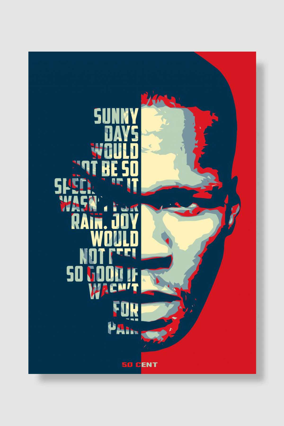 50 Cent Quotes Müzik Poster Çerçevesiz Yüksek Kalite Müzik Afiş Duvar Poster