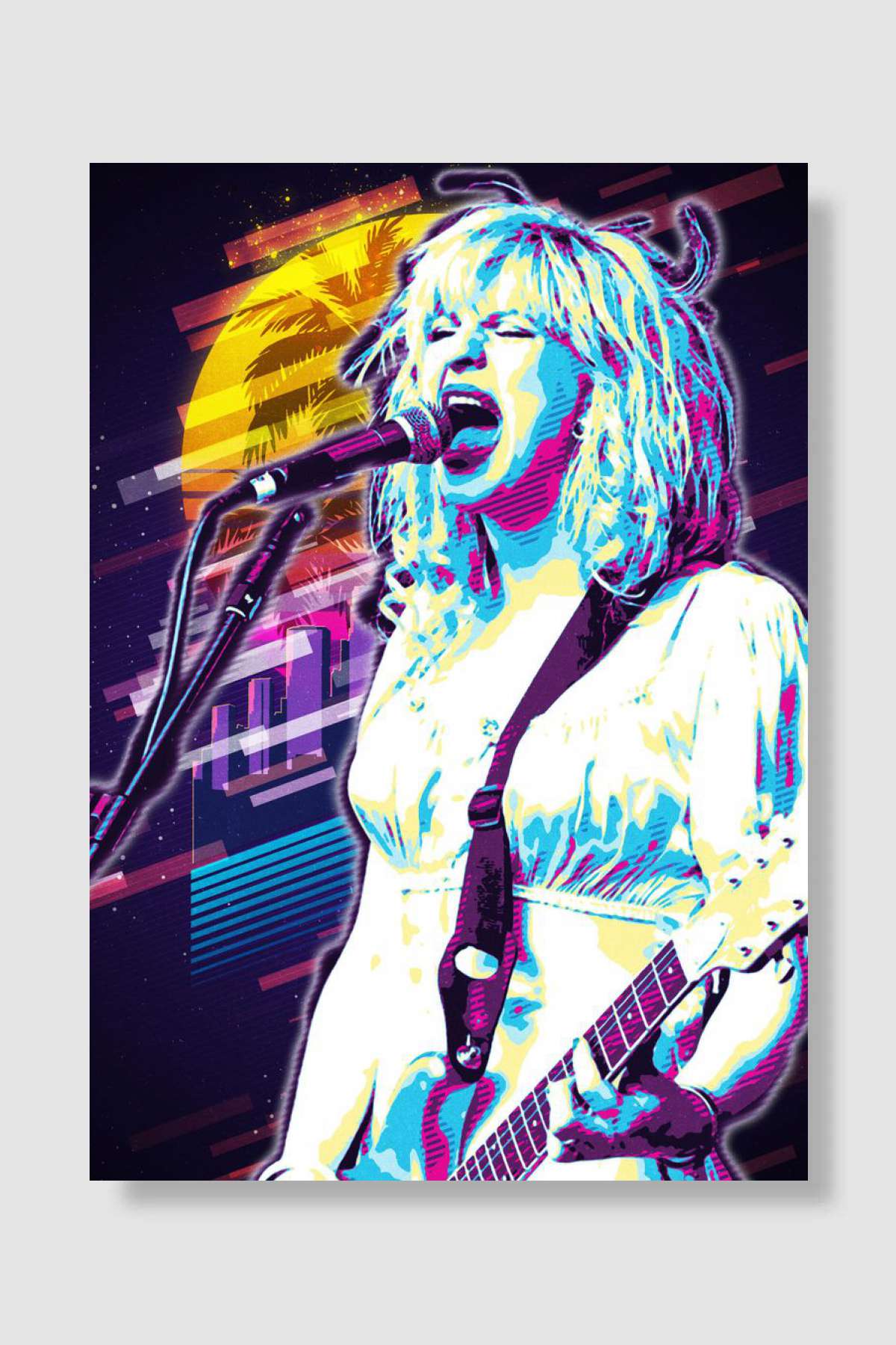 Courtney Love Müzik Poster Çerçevesiz Yüksek Kalite Müzik Afiş Duvar Poster