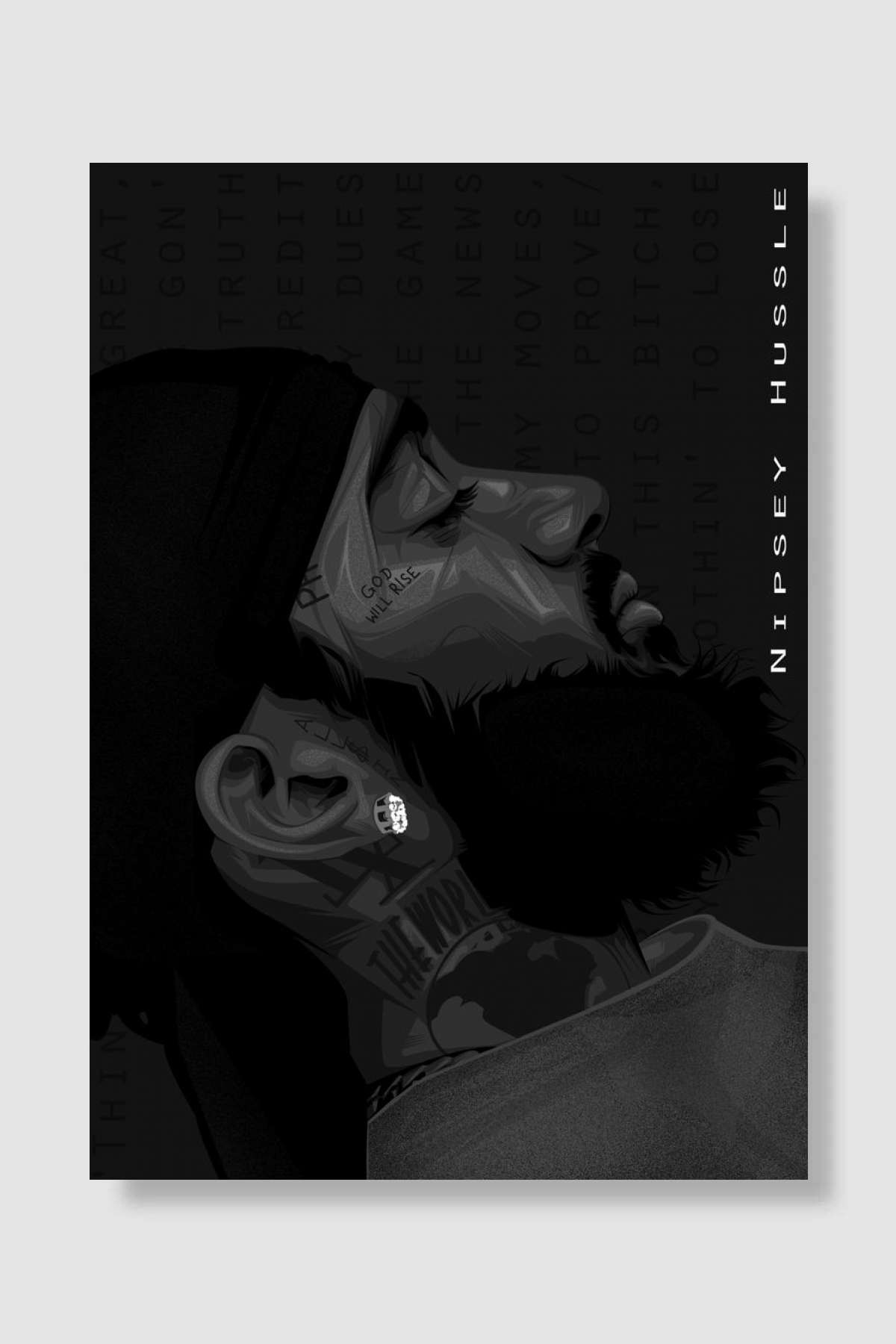 nipsey hussle Müzik Poster Çerçevesiz Yüksek Kalite Müzik Afiş Duvar Poster