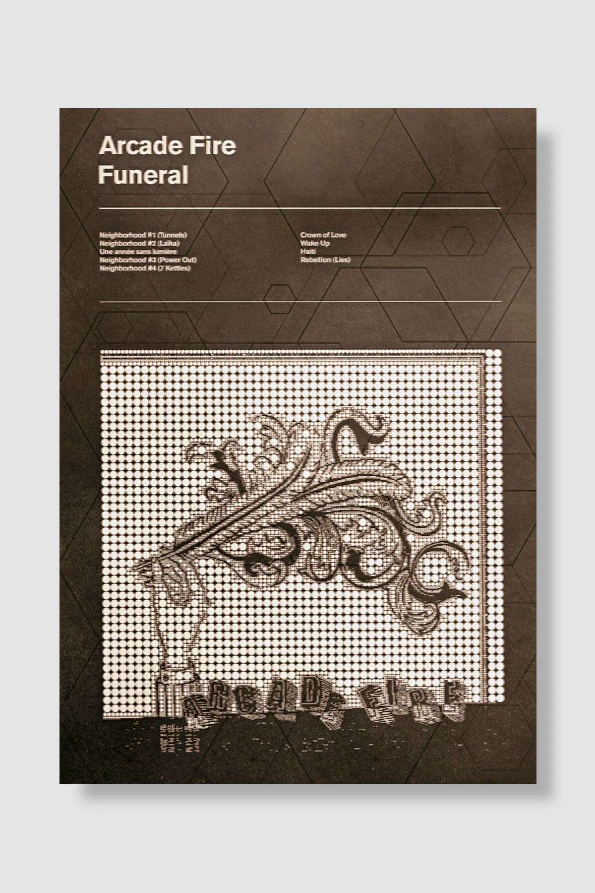 Arcade Fire Funeral Müzik Poster Çerçevesiz Yüksek Kalite Müzik Afiş Duvar Poster