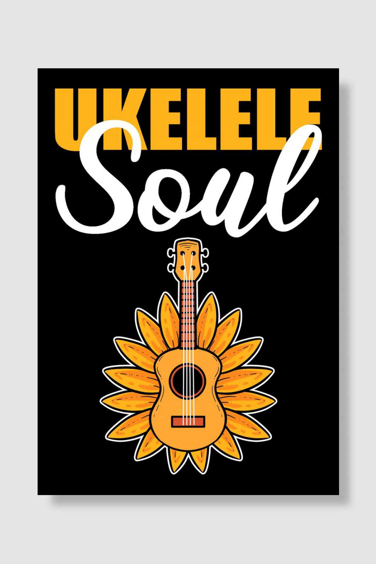 Ukelele Soul Instrumentali Müzik Poster Çerçevesiz Yüksek Kalite Müzik Afiş Duvar Poster