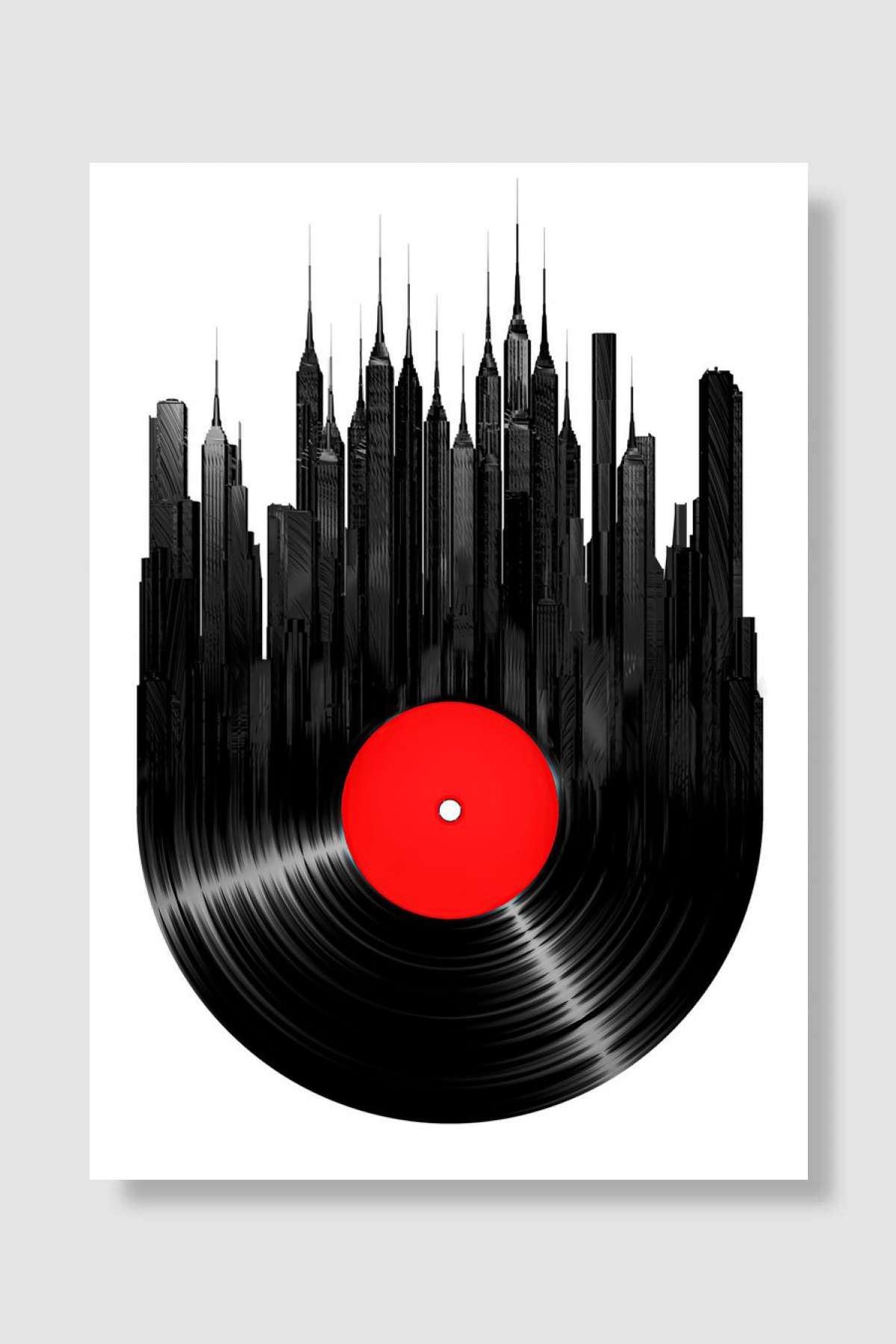 Vinyl city Müzik Poster Çerçevesiz Yüksek Kalite Müzik Afiş Duvar Poster