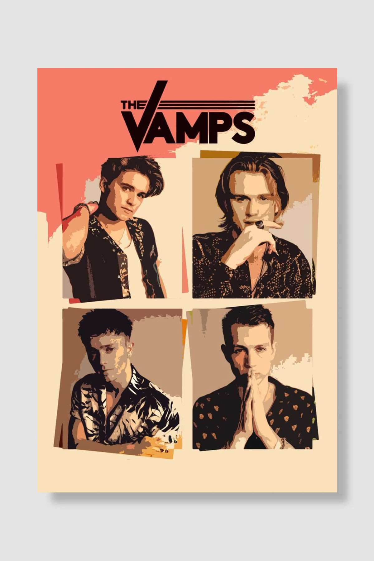 THE VAMPS Müzik Poster Çerçevesiz Yüksek Kalite Müzik Afiş Duvar Poster