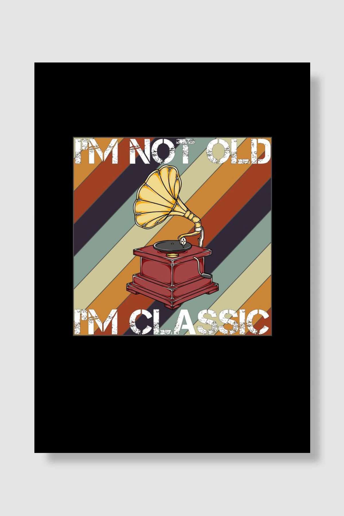 Not Old Classic Vinyl Play Müzik Poster Çerçevesiz Yüksek Kalite Müzik Afiş Duvar Poster