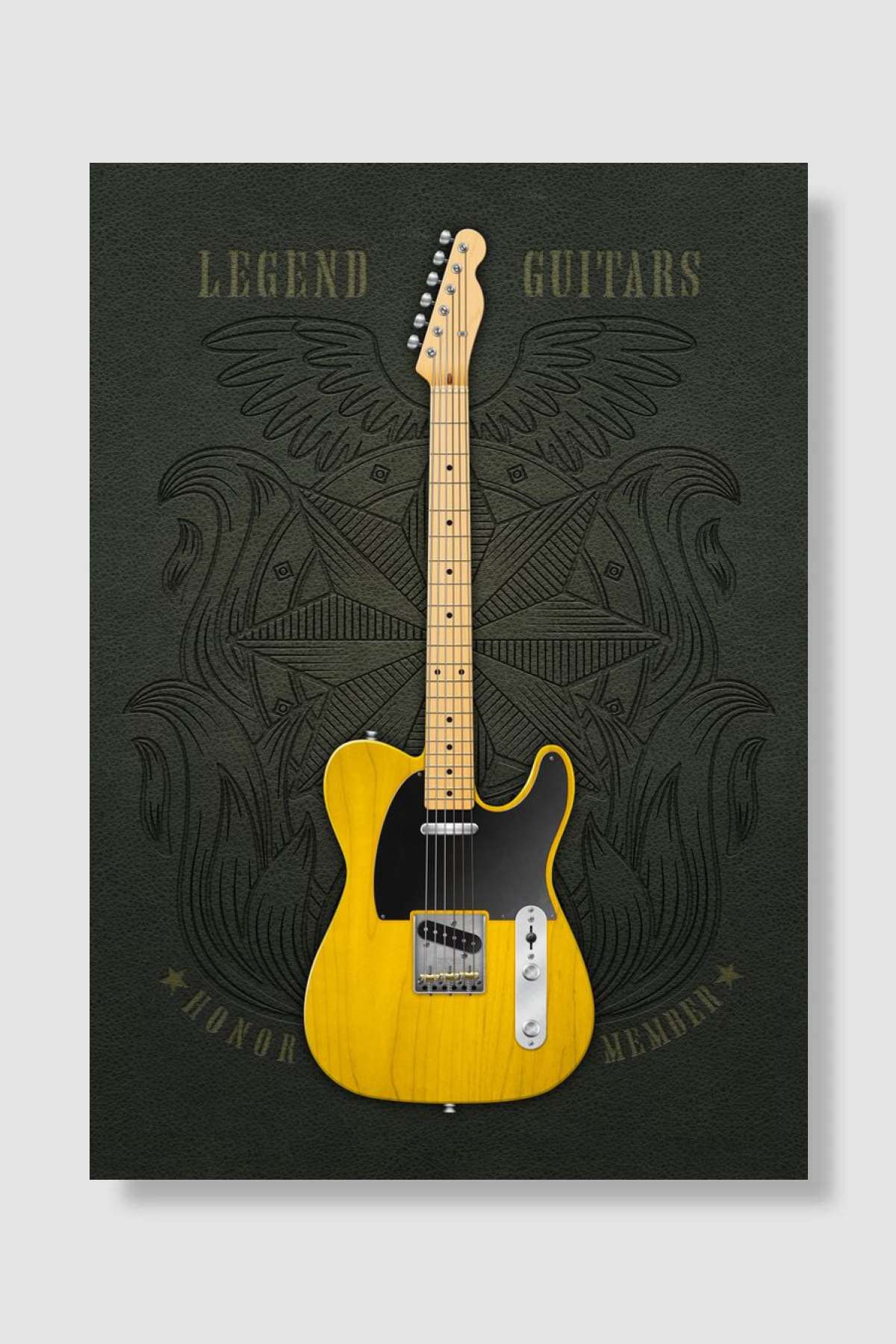 Electric guitar telecaster Müzik Poster Çerçevesiz Yüksek Kalite Müzik Afiş Duvar Poster