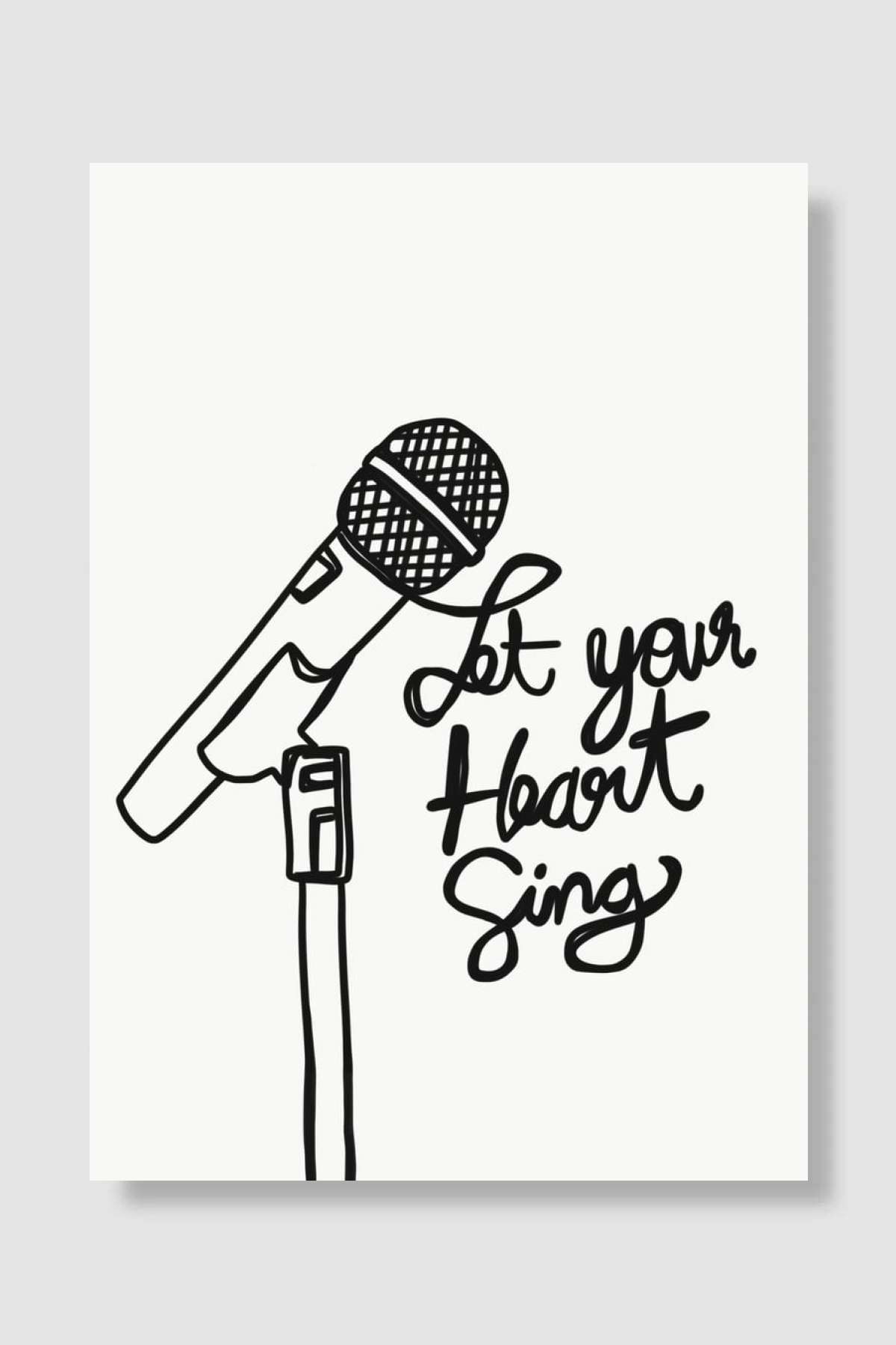 Let your heart sing Müzik Poster Çerçevesiz Yüksek Kalite Müzik Afiş Duvar Poster