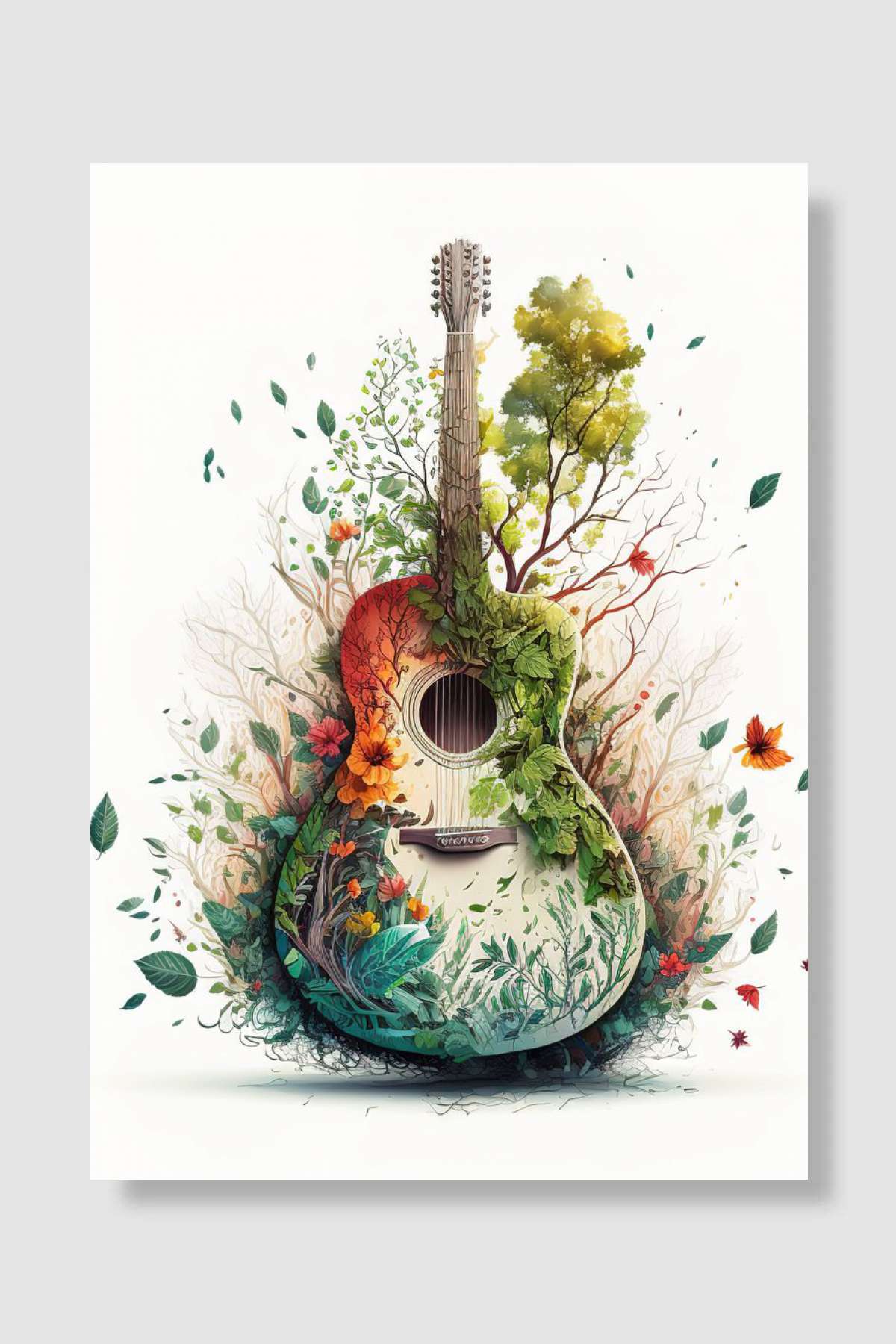 Guitar Music Müzik Poster Çerçevesiz Yüksek Kalite Müzik Afiş Duvar Poster