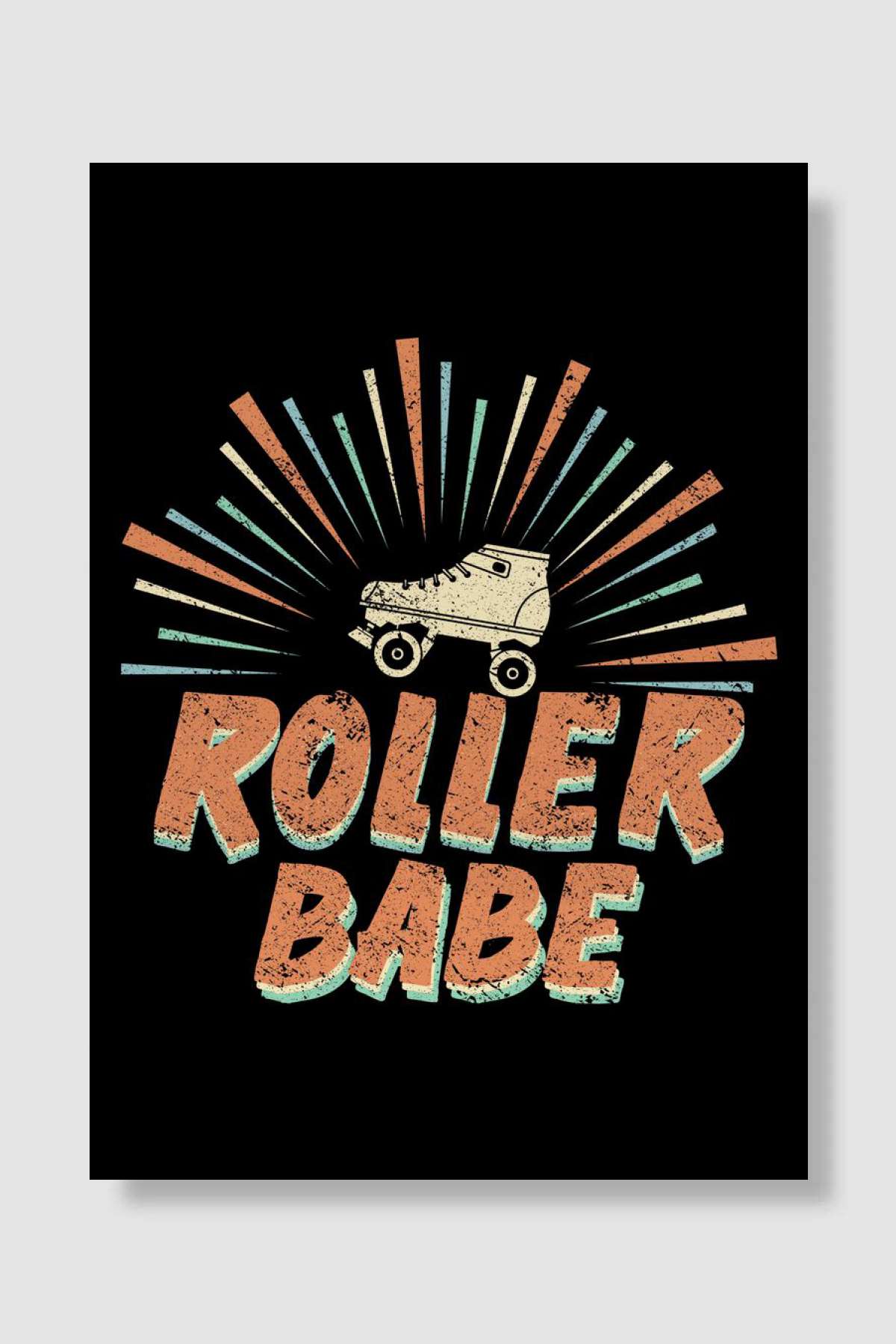 Roller Skating Skater Girl Müzik Poster Çerçevesiz Yüksek Kalite Müzik Afiş Duvar Poster