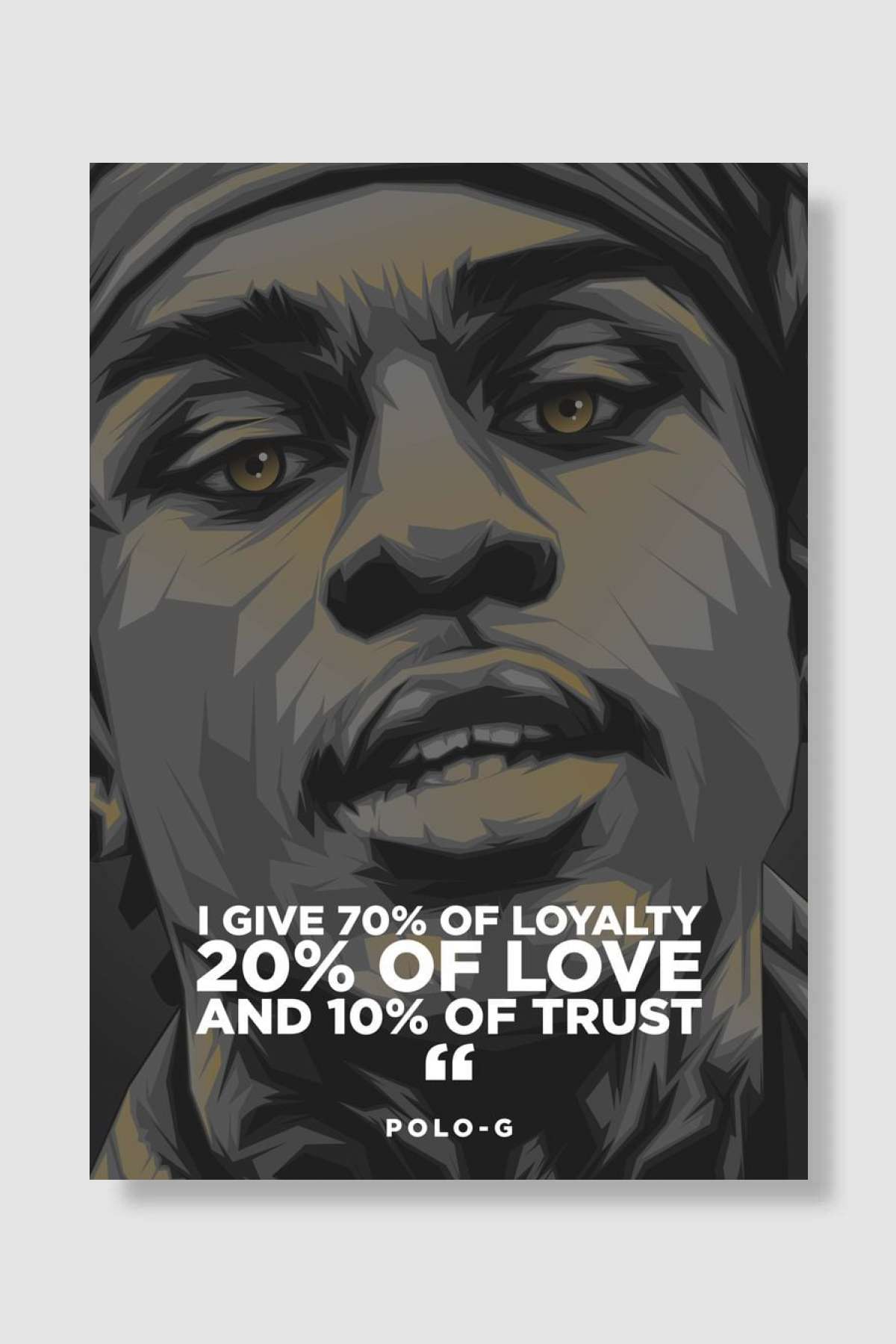 Polo G Quotes Rapper Müzik Poster Çerçevesiz Yüksek Kalite Müzik Afiş Duvar Poster