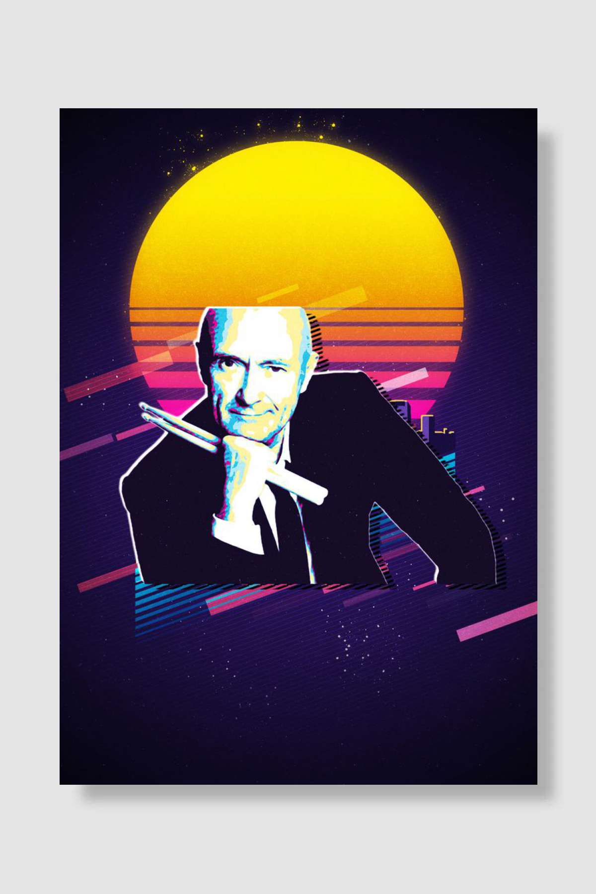 Phil Collins Müzik Poster Çerçevesiz Yüksek Kalite Müzik Afiş Duvar Poster