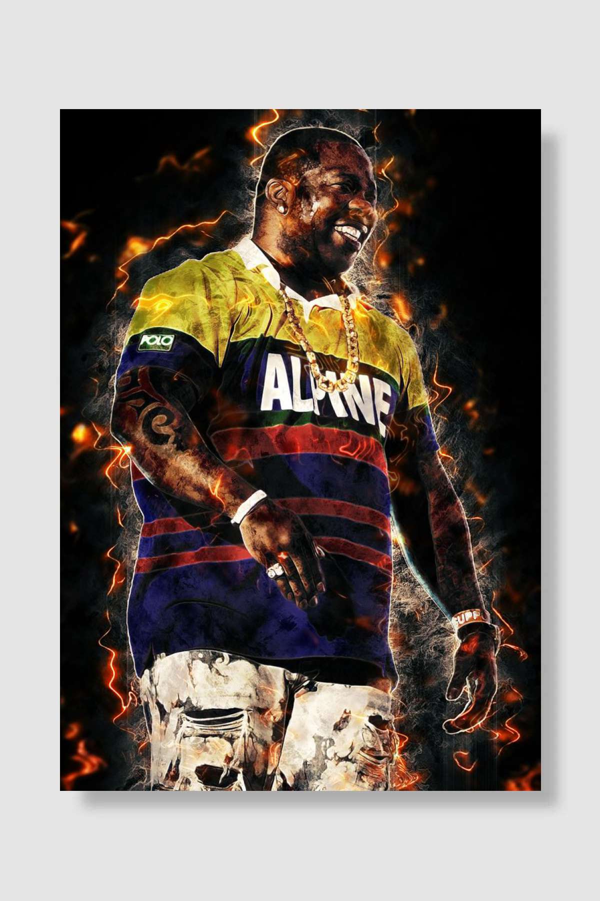 Busta Rhymes Müzik Poster Çerçevesiz Yüksek Kalite Müzik Afiş Duvar Poster