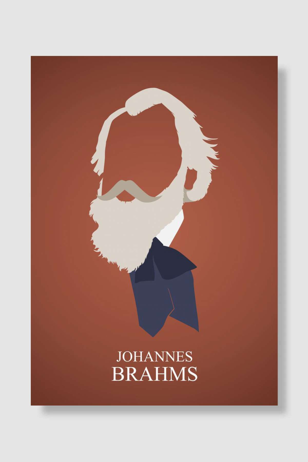 Johannes Brahms Müzik Poster Çerçevesiz Yüksek Kalite Müzik Afiş Duvar Poster