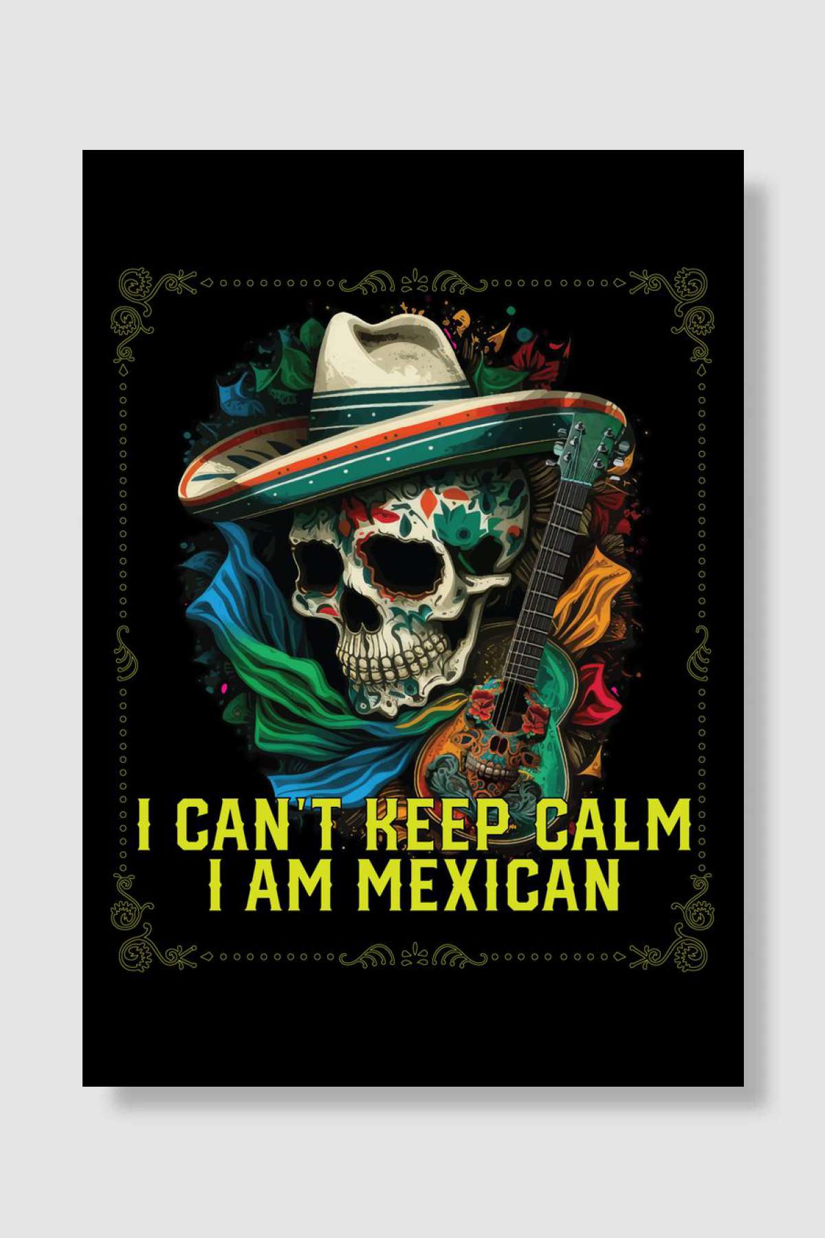 I Cant Keep Calm I Am Müzik Poster Çerçevesiz Yüksek Kalite Müzik Afiş Duvar Poster