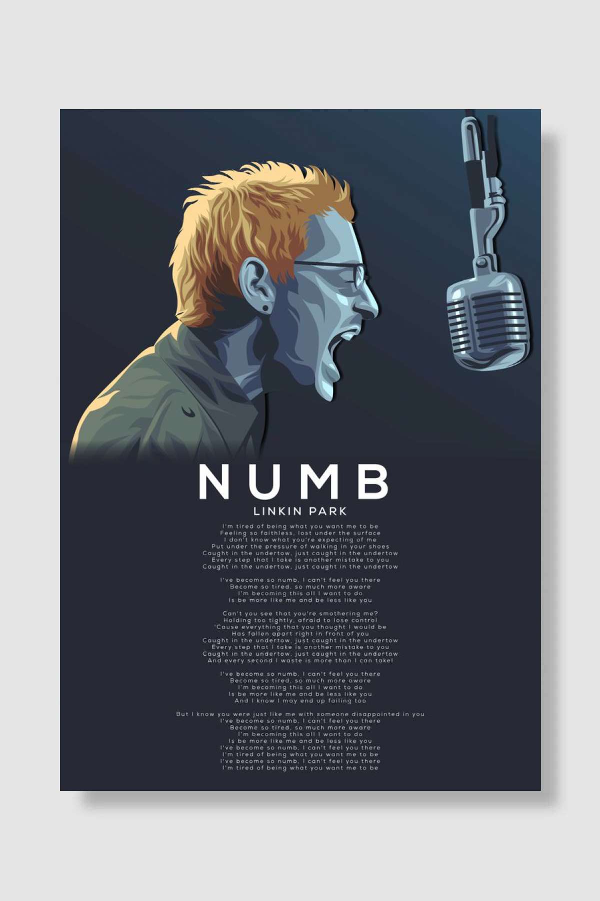 chester bennington Müzik Poster Çerçevesiz Yüksek Kalite Müzik Afiş Duvar Poster - En İyi Fiyatlarla