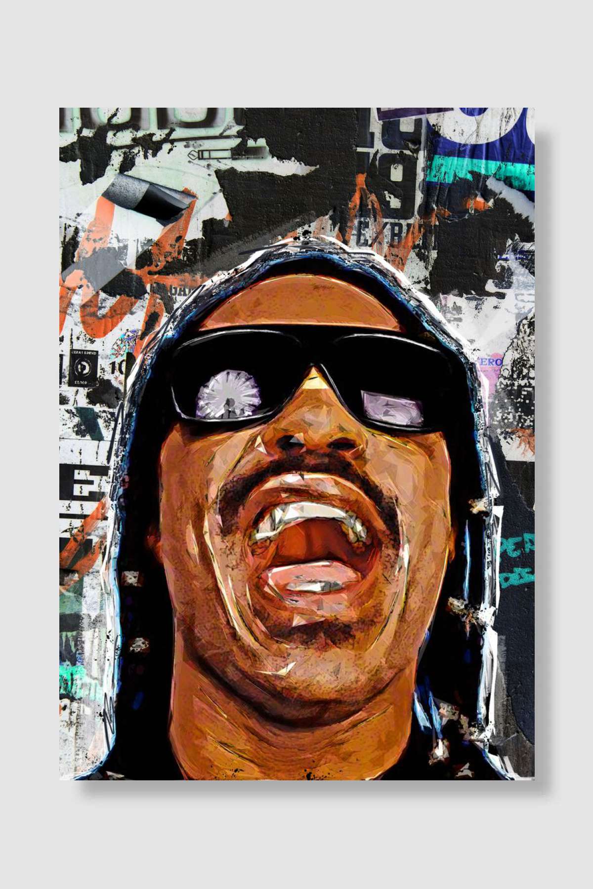 Stevie wonder pop art Müzik Poster Çerçevesiz Yüksek Kalite Müzik Afiş Duvar Poster